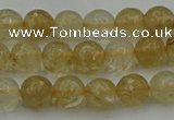 CRO1030 15.5 inches 4mm faceted round yellow watermelon quartz beads