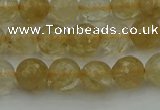 CRO1031 15.5 inches 6mm faceted round yellow watermelon quartz beads