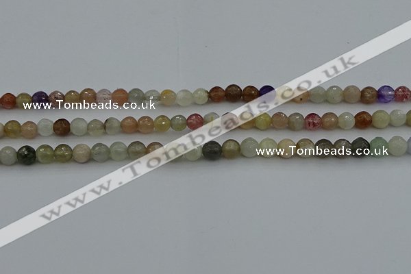 CRO1041 15.5 inches 6mm faceted round mixed gemstone beads