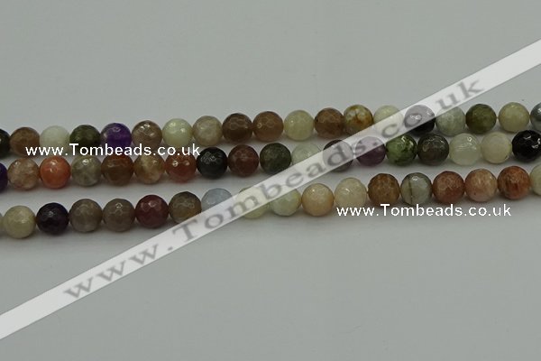 CRO1043 15.5 inches 10mm faceted round mixed gemstone beads