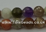 CRO1044 15.5 inches 12mm faceted round mixed gemstone beads