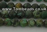CRO1051 15.5 inches 6mm round matte African turquoise beads