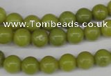 CRO108 15.5 inches 8mm round lemon jade beads wholesale