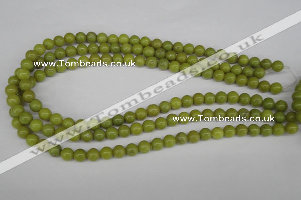 CRO108 15.5 inches 8mm round lemon jade beads wholesale