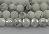 CRO1141 15.5 inches 6mm round matte white howlite beads