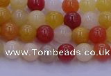 CRO1161 15.5 inches 6mm round golden silk jade beads wholesale