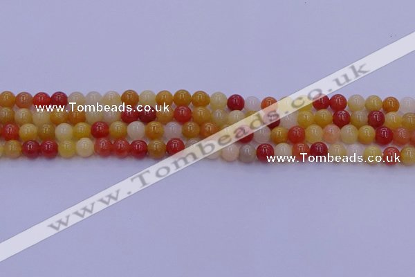 CRO1161 15.5 inches 6mm round golden silk jade beads wholesale