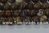 CRO1170 15.5 inches 4mm round fire lace opal gemstone beads