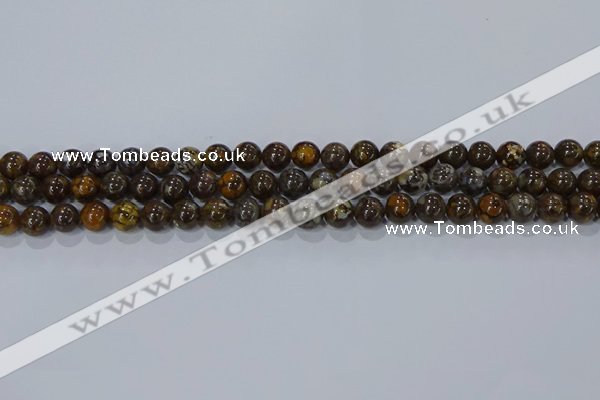 CRO1171 15.5 inches 6mm round fire lace opal gemstone beads