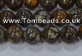 CRO1172 15.5 inches 8mm round fire lace opal gemstone beads