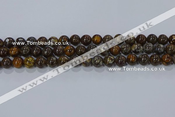 CRO1173 15.5 inches 10mm round fire lace opal gemstone beads