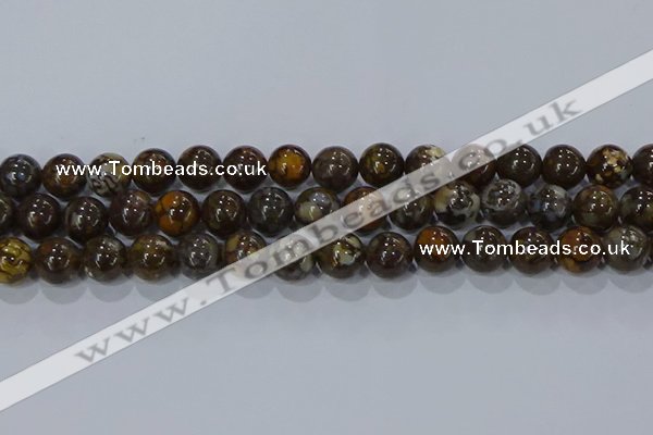 CRO1174 15.5 inches 12mm round fire lace opal gemstone beads