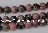 CRO121 15.5 inches 8mm round rhodonite gemstone beads wholesale