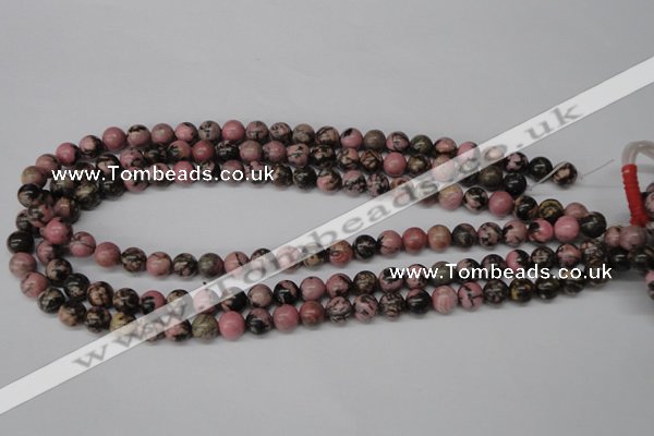 CRO121 15.5 inches 8mm round rhodonite gemstone beads wholesale