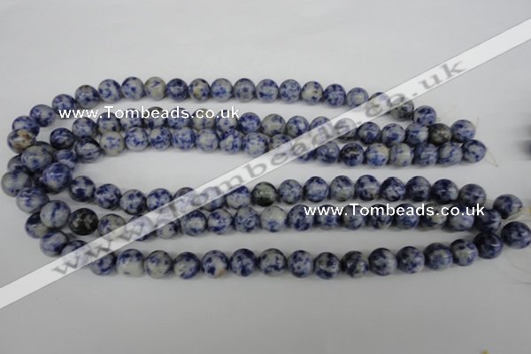 CRO125 15.5 inches 10mm round blue spot gemstone beads wholesale