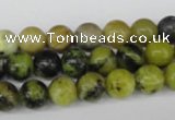 CRO134 15.5 inches 8mm round yellow turquoise beads wholesale