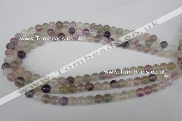 CRO135 15.5 inches 9mm round fluorite gemstone beads wholesale