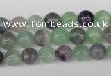 CRO136 15.5 inches 8mm round fluorite gemstone beads wholesale