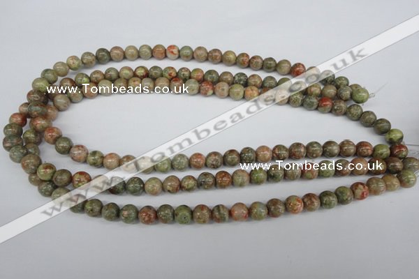 CRO138 15.5 inches 8mm round Chinese unakite beads wholesale