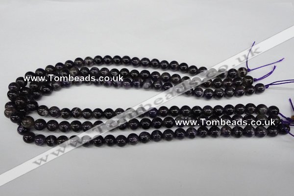 CRO149 15.5 inches 8mm round natural amethyst beads wholesale