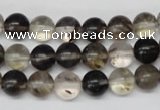 CRO160 15.5 inches 8mm round watermelon black beads wholesale