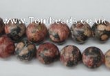 CRO180 15.5 inches 10mm round red leopard skin jasper beads wholesale