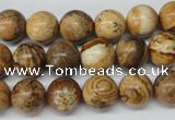 CRO181 15.5 inches 10mm round picture jasper beads wholesale