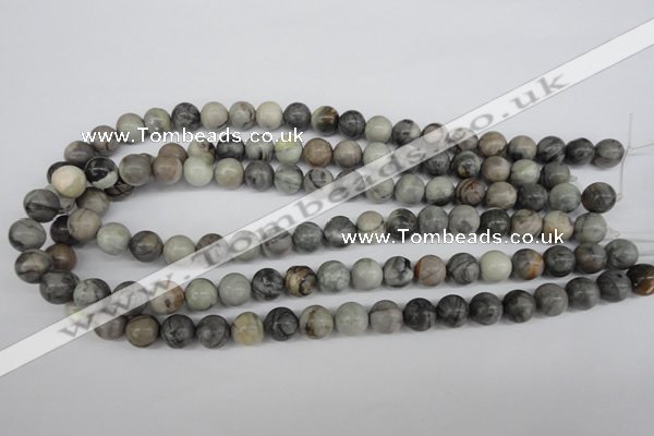 CRO184 15.5 inches 10mm round grey picasso jasper beads wholesale