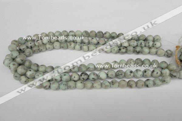 CRO189 15.5 inches 10mm round sesame jasper beads wholesale