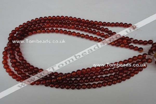 CRO20 15.5 inches 6mm round red agate gemstone beads wholesale