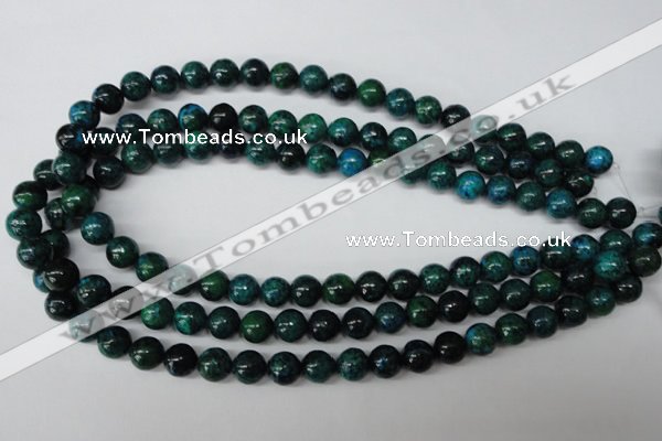 CRO223 15.5 inches 10mm round dyed chrysocolla beads wholesale