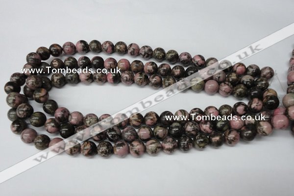 CRO225 15.5 inches 10mm round rhodonite gemstone beads wholesale