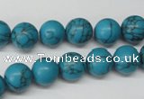 CRO226 15.5 inches 10mm round synthetic turquoise beads wholesale