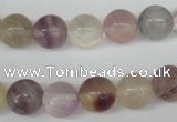 CRO235 15.5 inches 10mm round rainbow fluorite beads wholesale