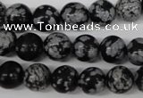 CRO236 15.5 inches 10mm round snowflake obsidian beads wholesale