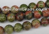 CRO242 15.5 inches 10mm round unakite gemstone beads wholesale