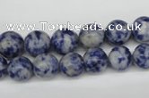 CRO246 15.5 inches 10mm round blue spot stone beads wholesale