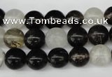 CRO256 15.5 inches 10mm round watermelon black beads wholesale