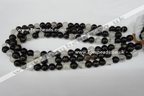 CRO256 15.5 inches 10mm round watermelon black beads wholesale