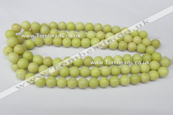 CRO290 15.5 inches 12mm round lemon jade beads wholesale