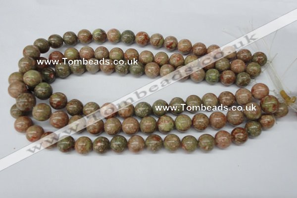 CRO307 15.5 inches 12mm round Chinese unakite beads wholesale