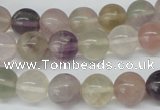 CRO309 15.5 inches 12mm round rainbow fluorite beads wholesale