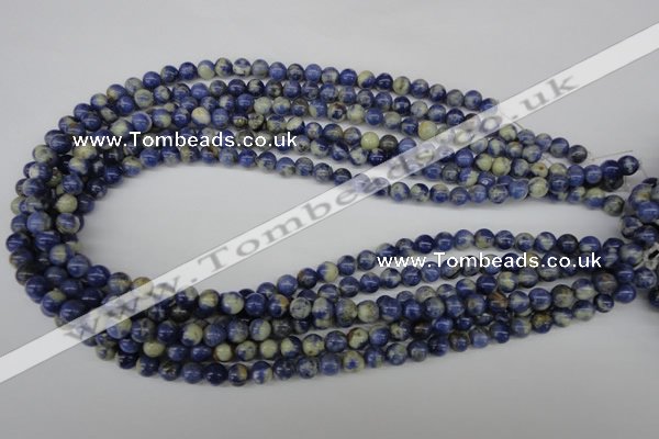 CRO31 15.5 inches 6mm round sodalite gemstone beads wholesale