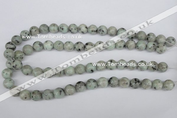 CRO314 15.5 inches 12mm round kiwi stone beads wholesale