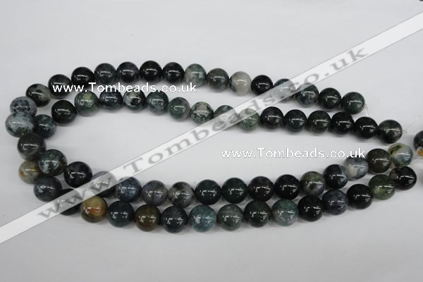 CRO315 15.5 inches 12mm round moss agate beads wholesale