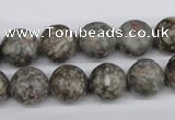 CRO325 15.5 inches 12mm round Chinese leopard skin jasper beads wholesale
