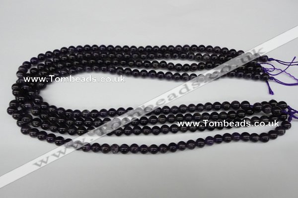 CRO33 15.5 inches 6mm round amethyst gemstone beads wholesale