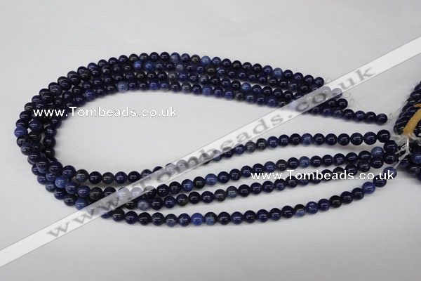 CRO34 15.5 inches 6mm round sodalite gemstone beads wholesale