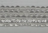 CRO35 15.5 inches 6mm round white crystal beads wholesale