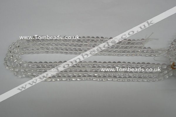 CRO35 15.5 inches 6mm round white crystal beads wholesale